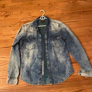 Mens zara size large denim shirt